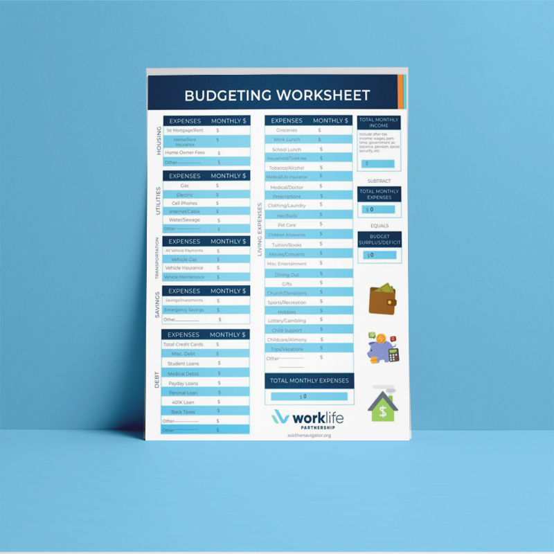 Budgeting Worksheet cover